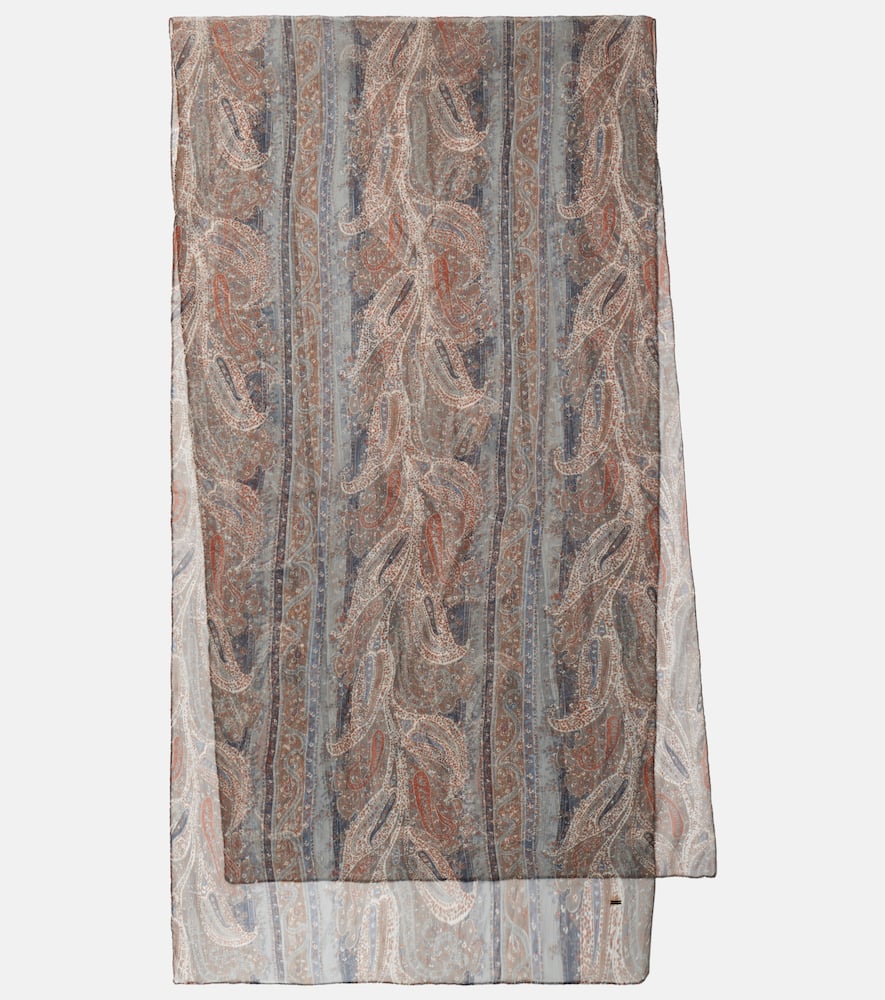 Printed silk scarf