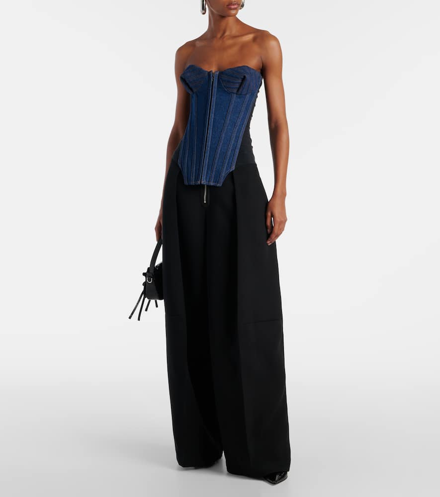 Jean Paul Gaultier Pantalone In Crepe Nero  Donna In Black