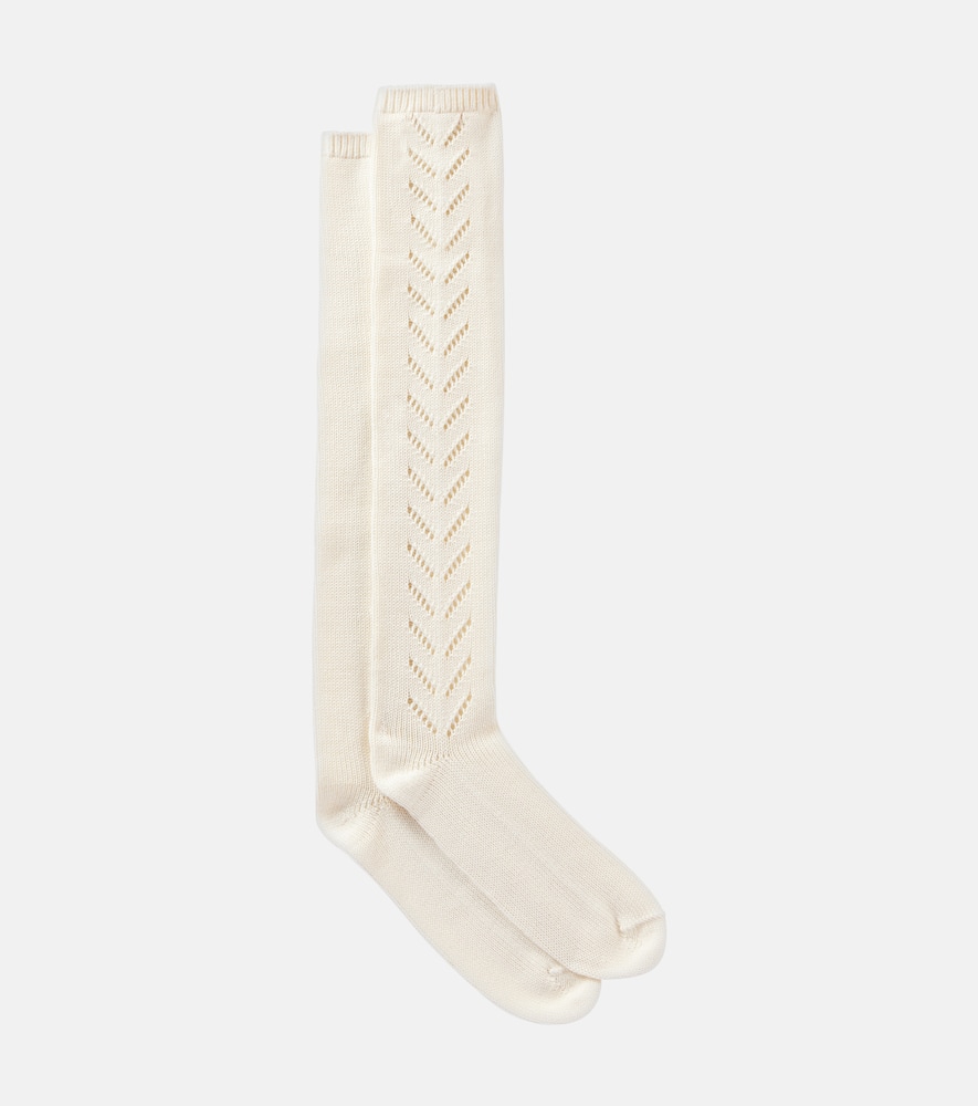 VLogo knitted cotton socks