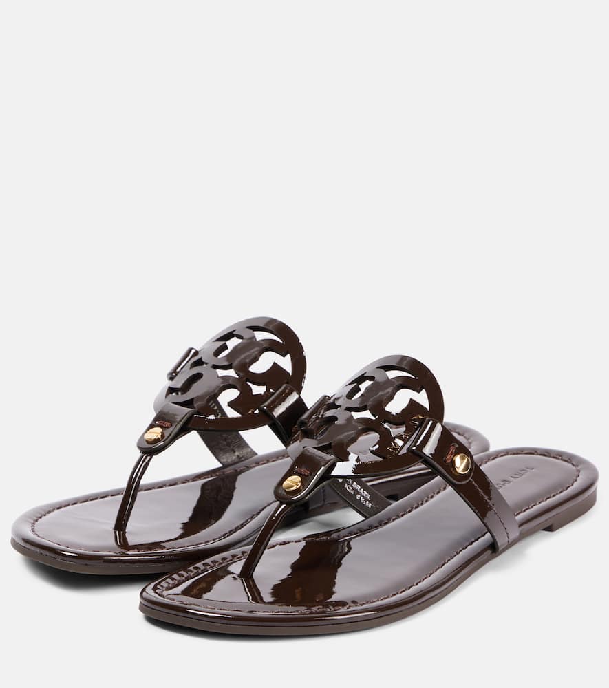 Tory Burch Sandalen Miller Aus Lackleder In Braun