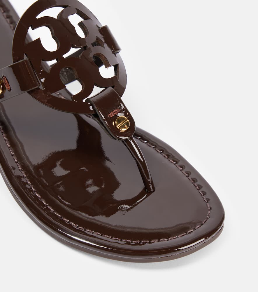Tory Burch Sandalen Miller Aus Lackleder In Braun