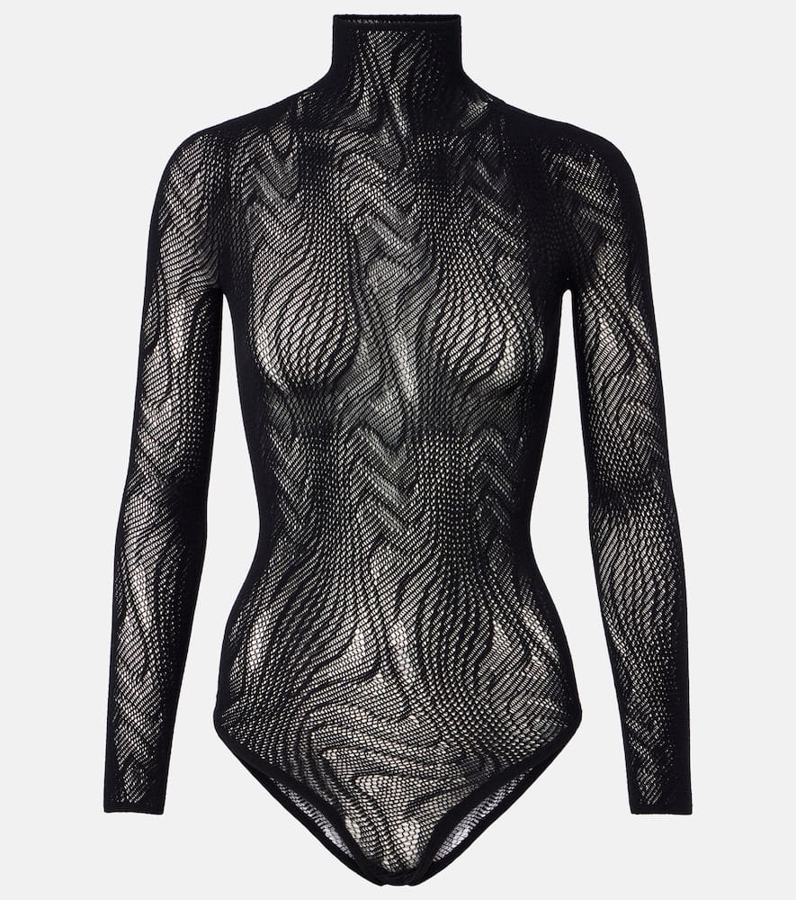 Sheer mesh bodysuit