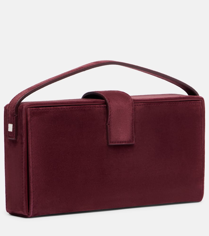 Magda Butrym Apolonia Suede Clutch In Burgundy