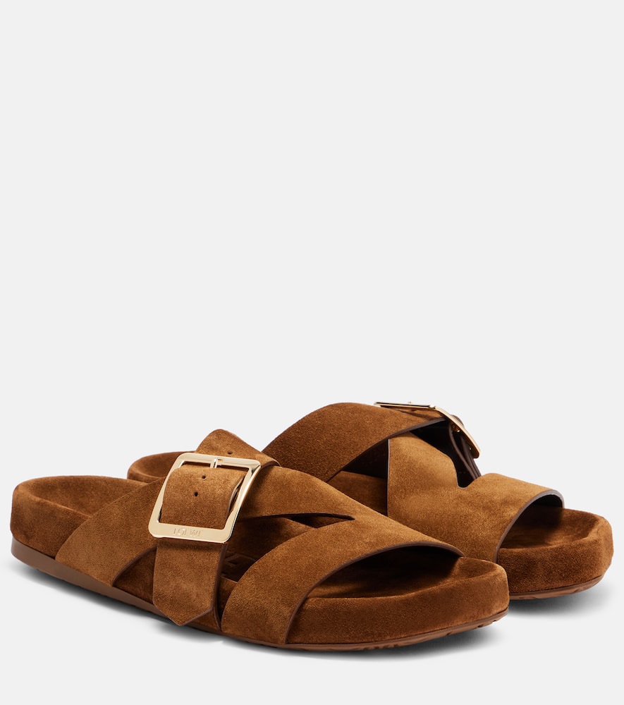 Ease Buckle suede sandals
