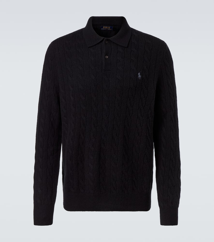Cable-knit wool and cashmere sweater