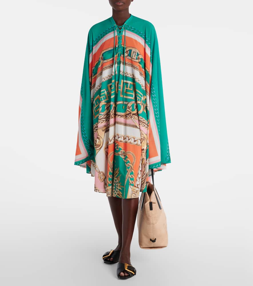 Balmain Printed Kaftan In Multi