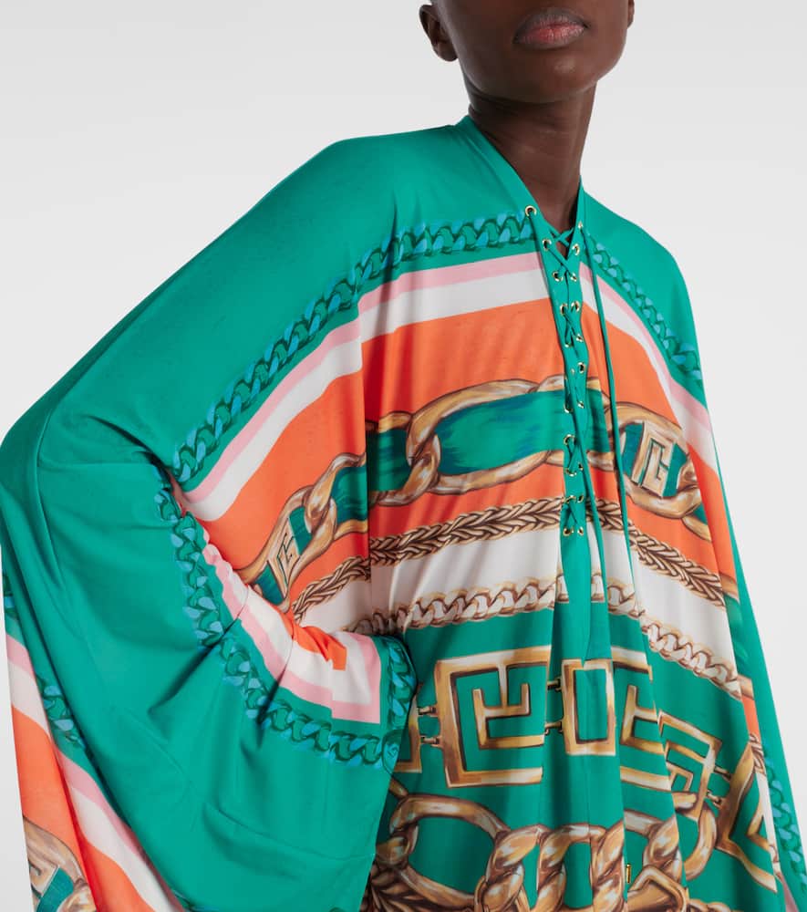 Balmain Printed Kaftan In Multi