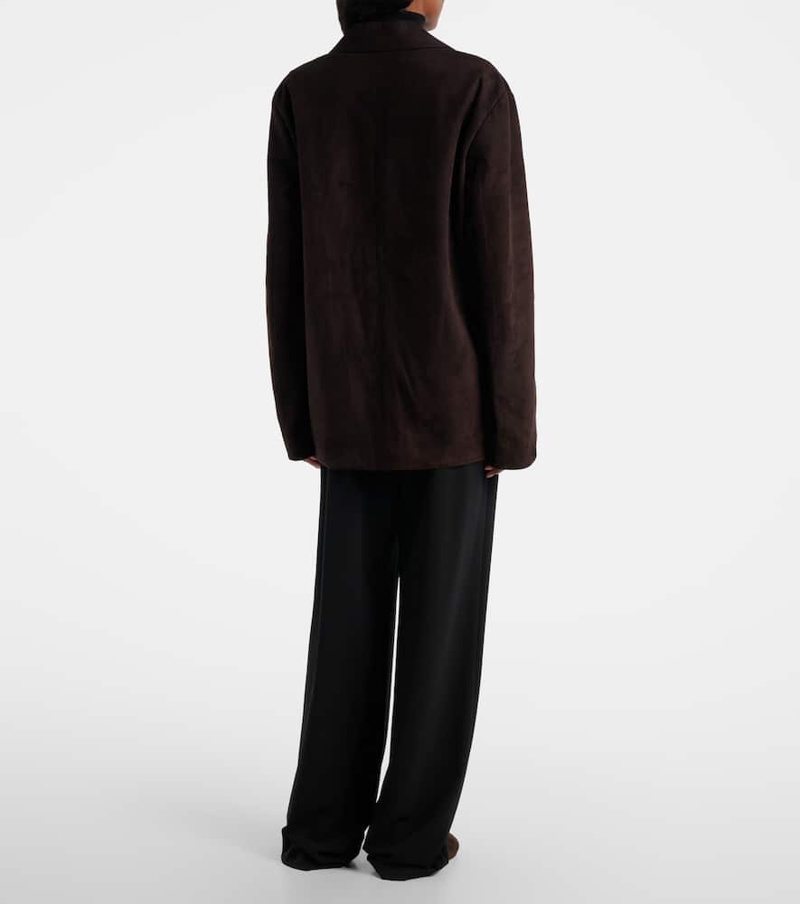 The Row Fabian Suede Jacket In Brown