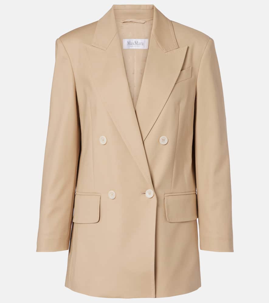 Suez double-breasted cotton-blend blazer