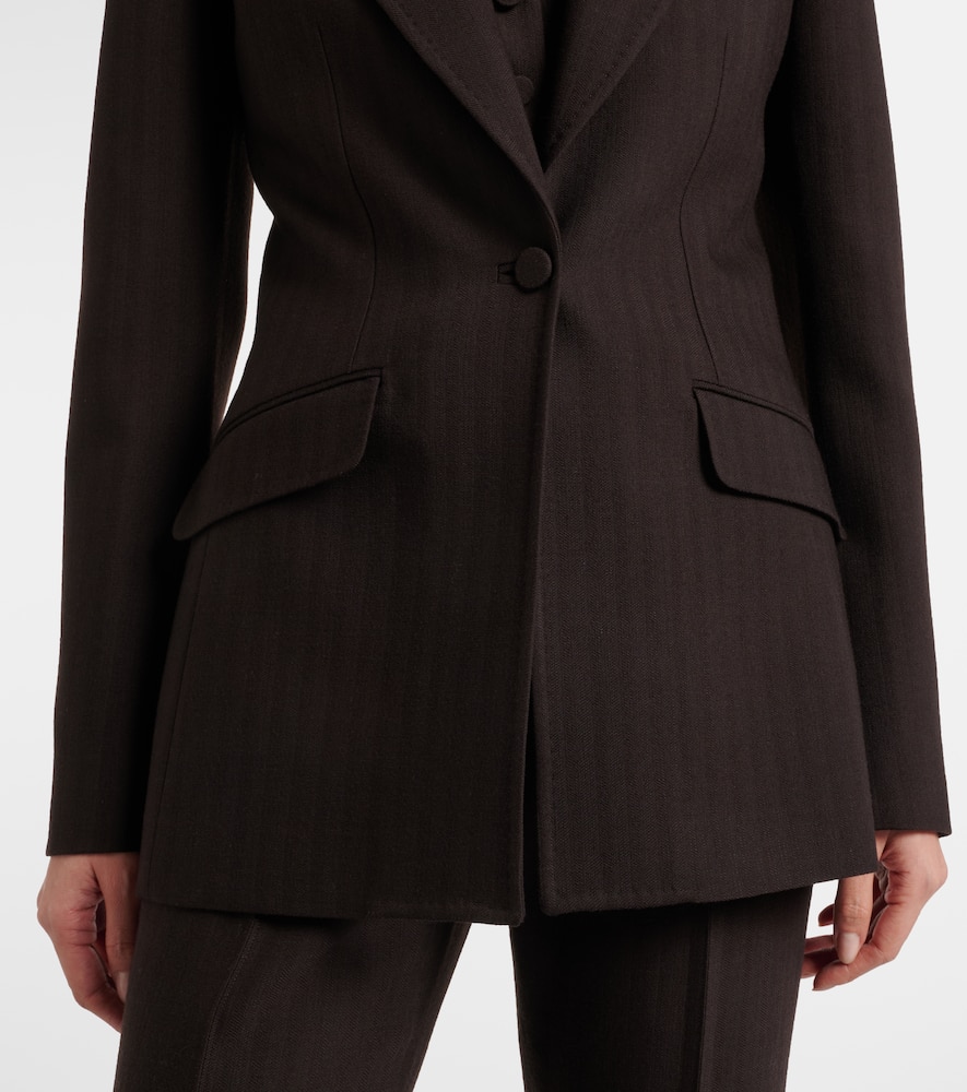 Gabriela Hearst Wool Blazer In Brown