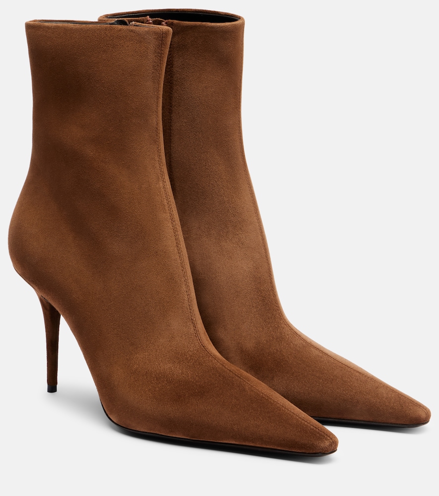 Saint Laurent Ashley 90 suede ankle boots