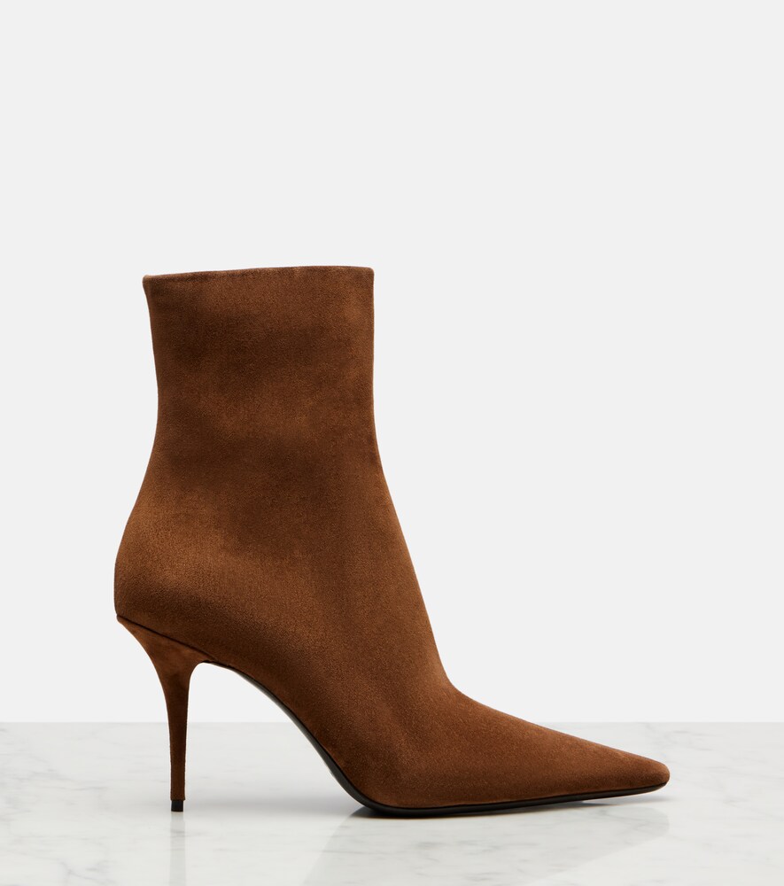  Saint Laurent Saint Laurent Ankle Boots Ashley 90 Aus Veloursleder 