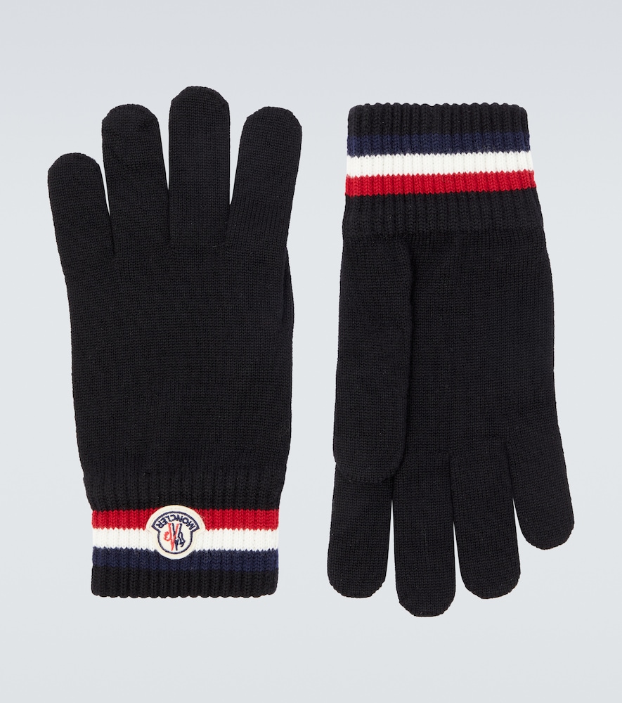 Moncler ogo virgin wool gloves