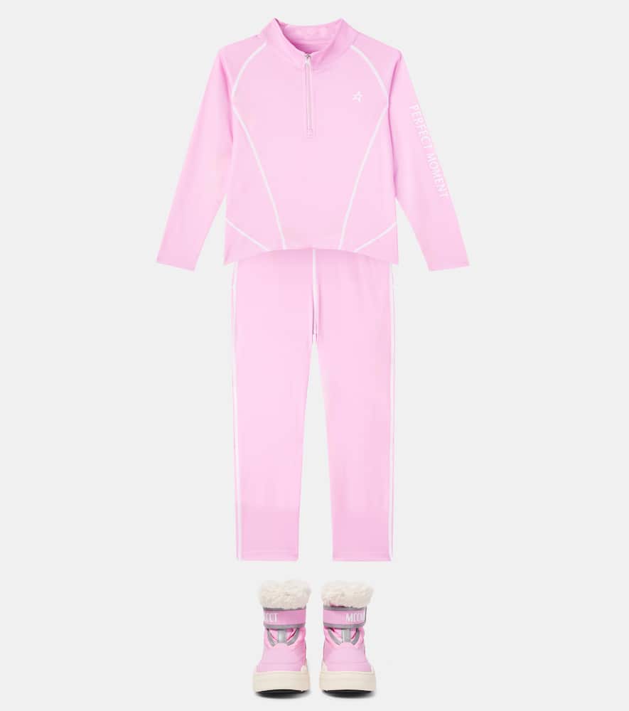 Perfect Moment Logo Leggings In Pink