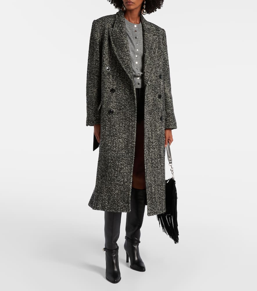 Isabel Marant Idesia Wool And Cashmere Cardigan In Gray