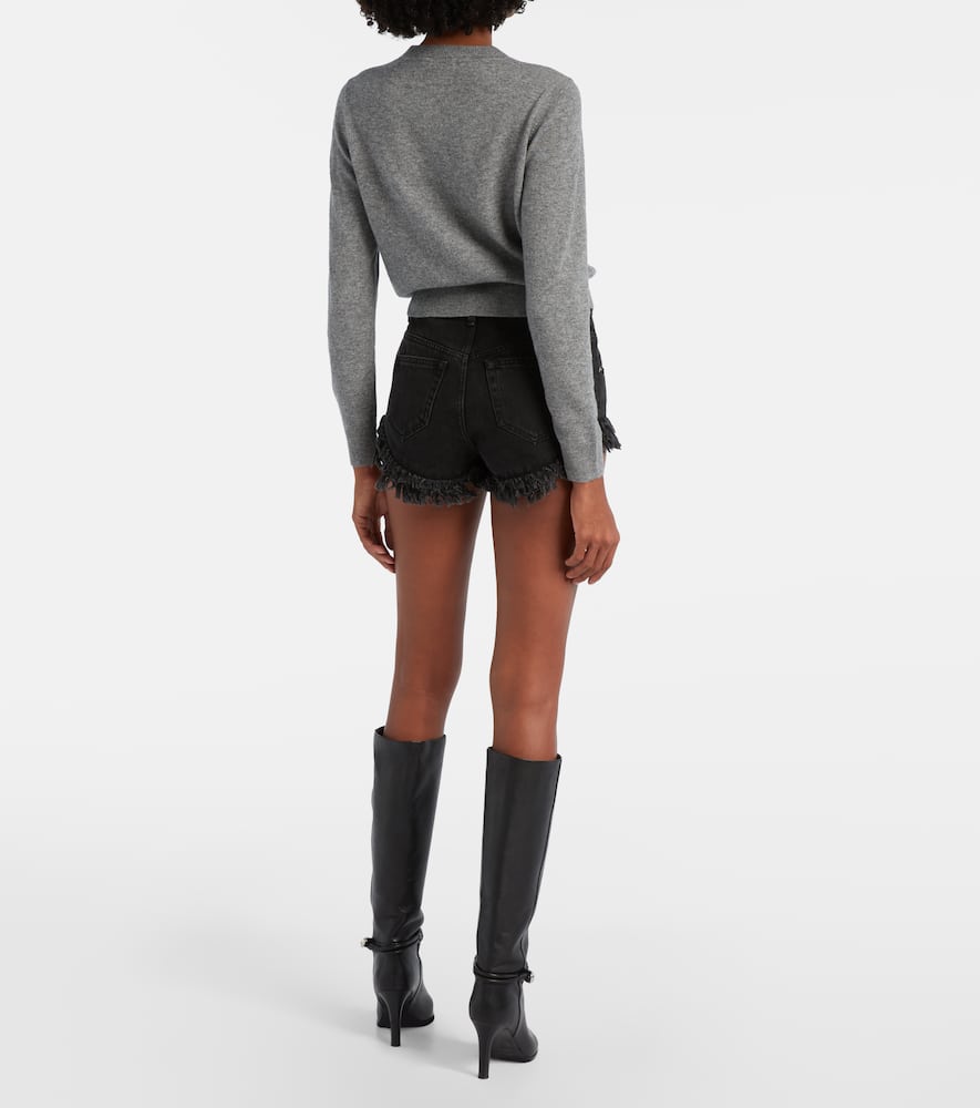 Isabel Marant Idesia Wool And Cashmere Cardigan In Gray