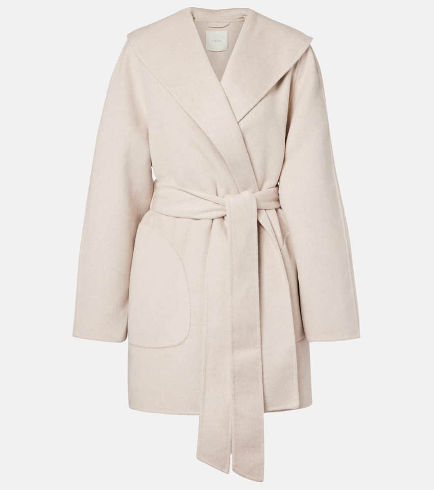 Varley Edgemere Wool-blend Wrap Jacket In Neutral