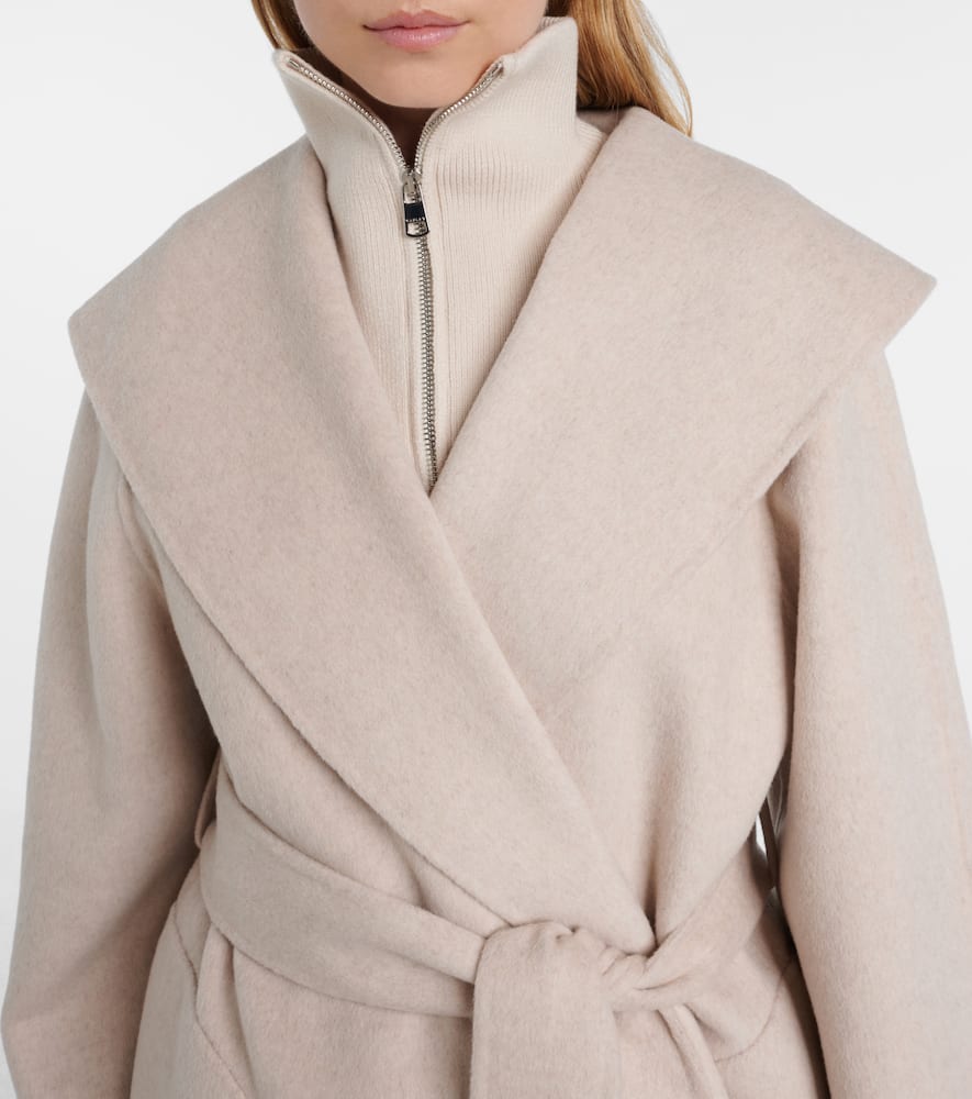 Varley Edgemere Wool-blend Wrap Jacket In Neutral