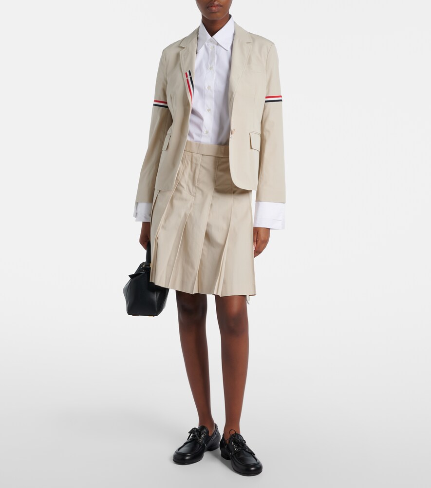  Thom Browne Thom Browne Minifalda De Sarga De Algodón Plisada 