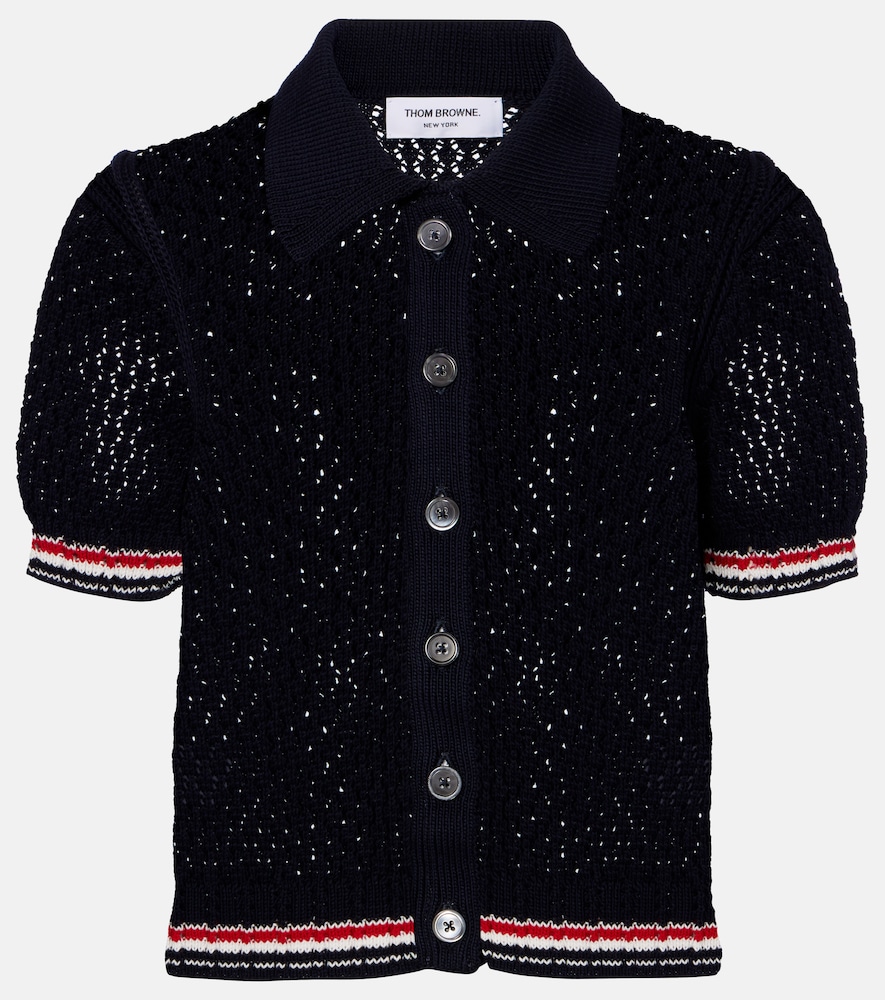 Thom Browne Pointelle cotton cardigan