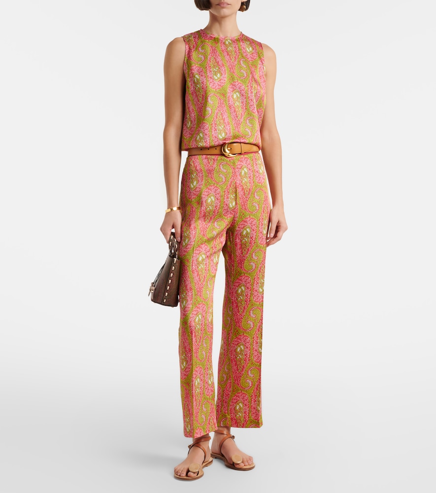Etro Paisley bootcut pants