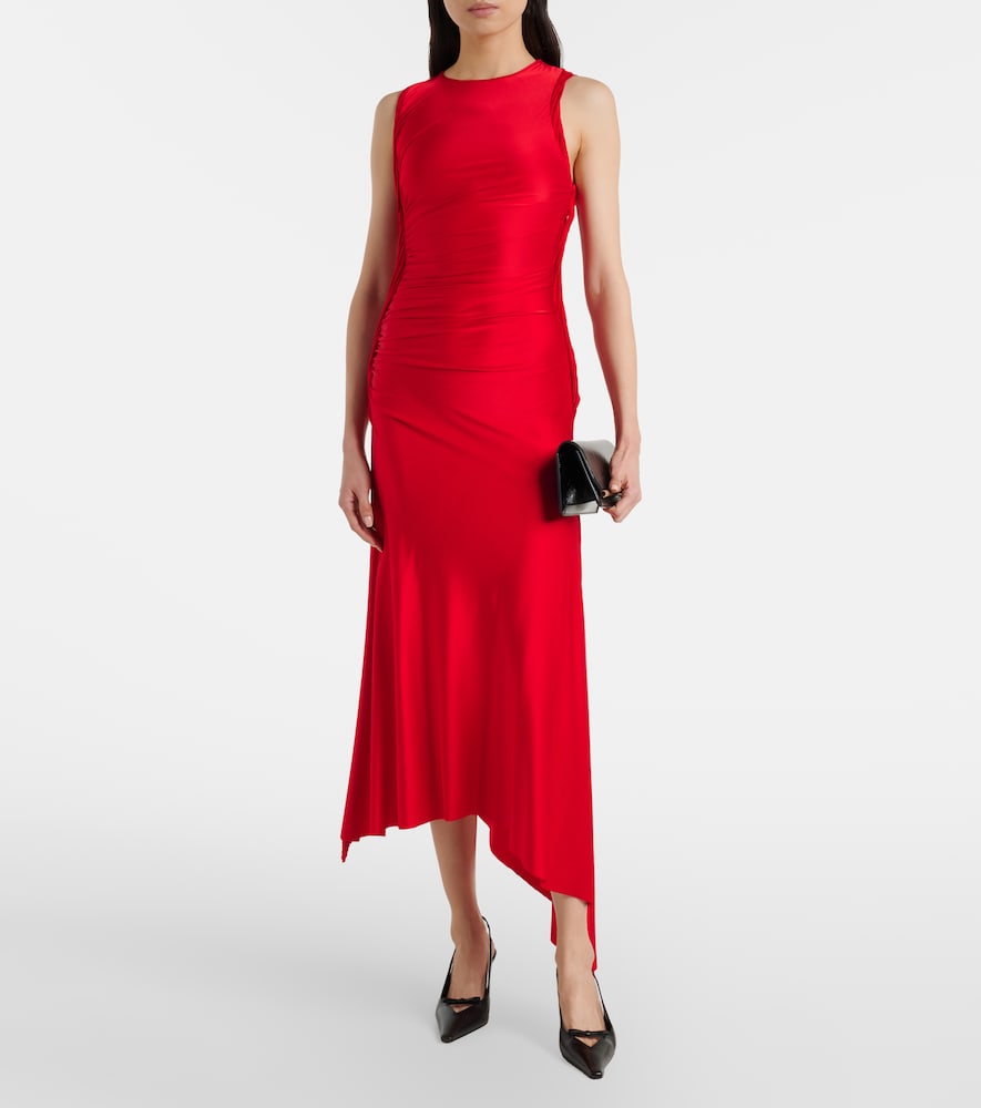 Victoria Beckham Twist ruched jersey midi dress