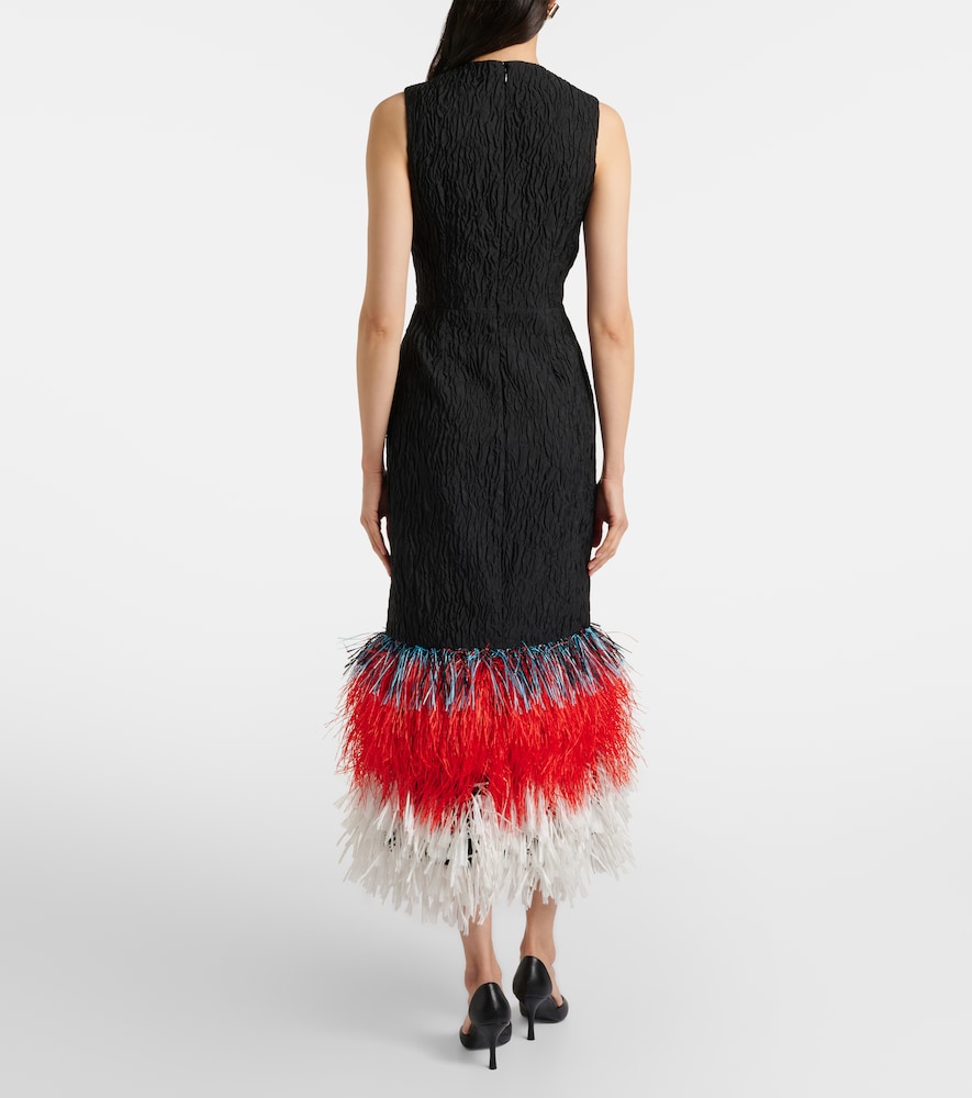  Roksanda Roksanda Midikleid Zua Mit Federn 