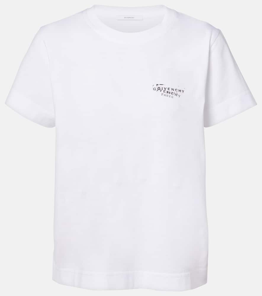 Givenchy Logo-print Fitted T-shirt Clothing In White