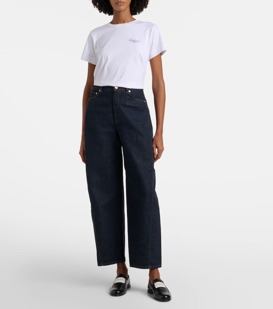 Givenchy Logo-print Fitted T-shirt Clothing In White