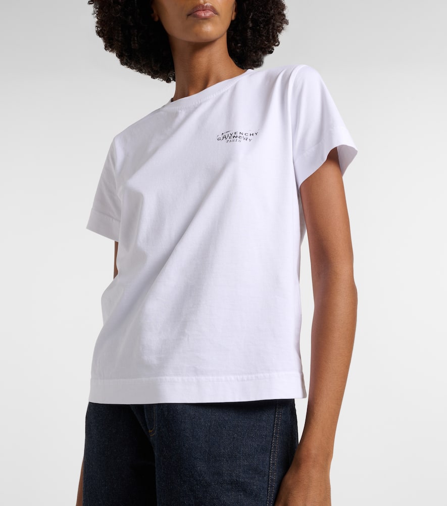 Givenchy Logo-print Fitted T-shirt Clothing In White