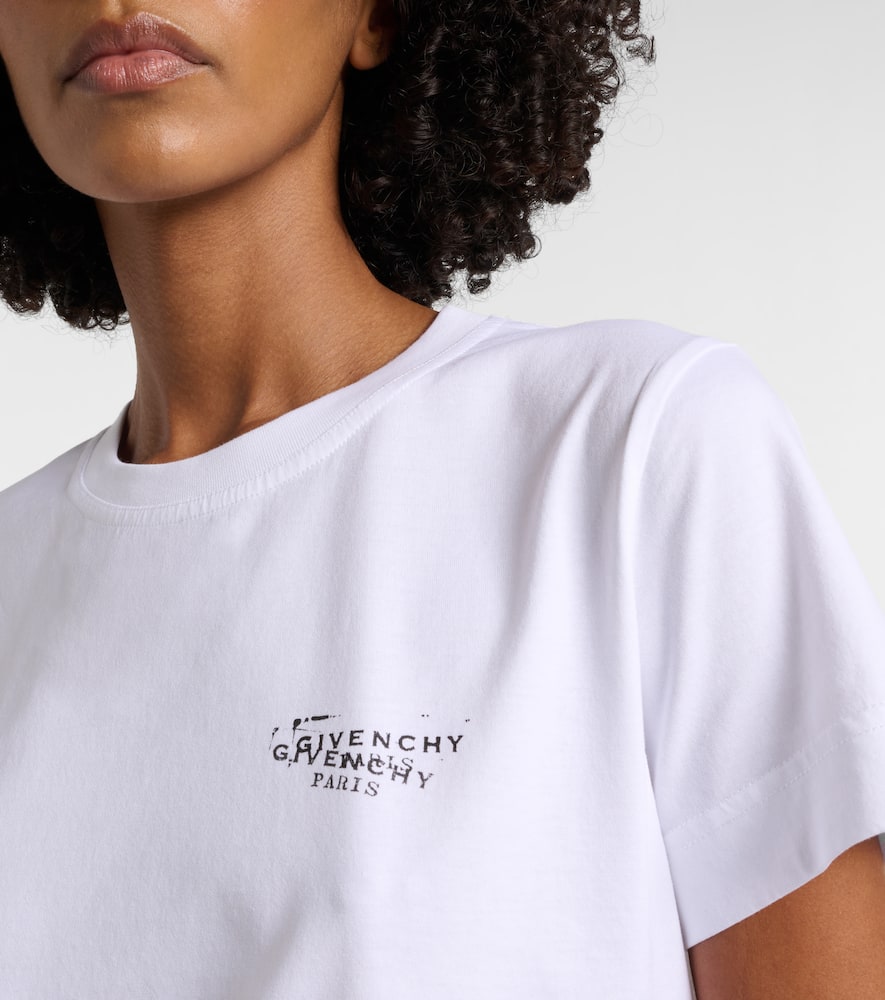 Givenchy Logo-print Fitted T-shirt Clothing In White