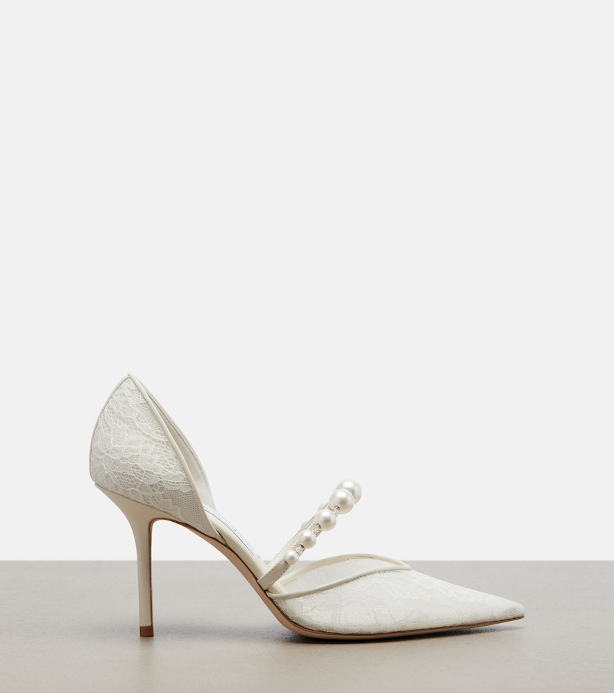  Jimmy Choo Jimmy Choo Pumps Aurelie Aus Satin Mit Zierperlen 