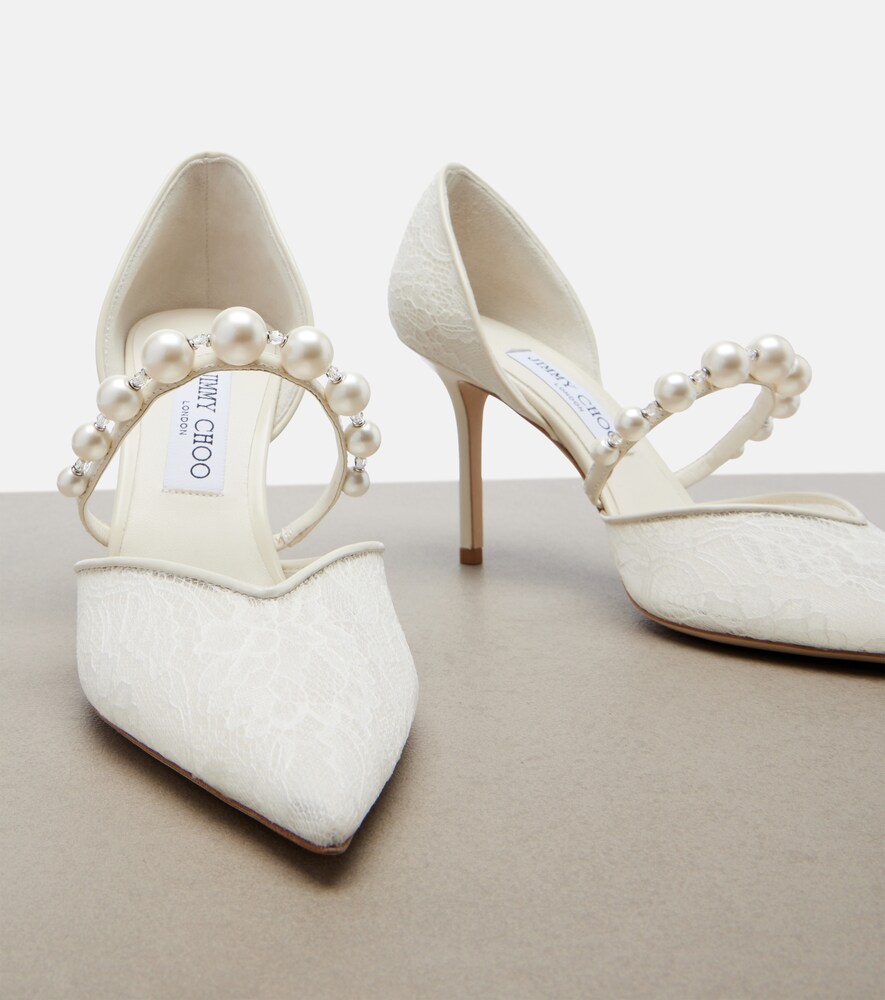  Jimmy Choo Jimmy Choo Pumps Aurelie Aus Satin Mit Zierperlen 