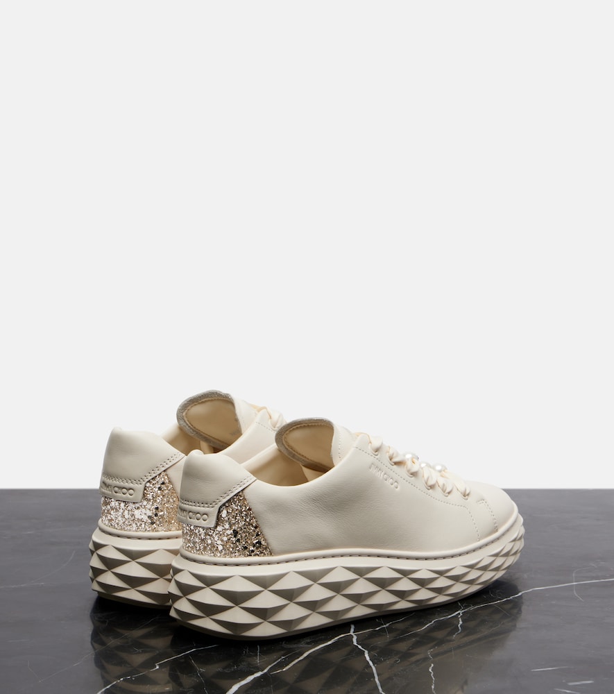  Jimmy Choo Jimmy Choo Diamond Light Maxi Leather Sneakers 