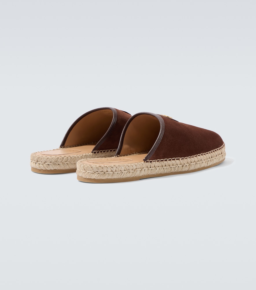  Valentino Garavani Valentino Garavani Slippers Palm Avenue Vlogo Aus Veloursleder 