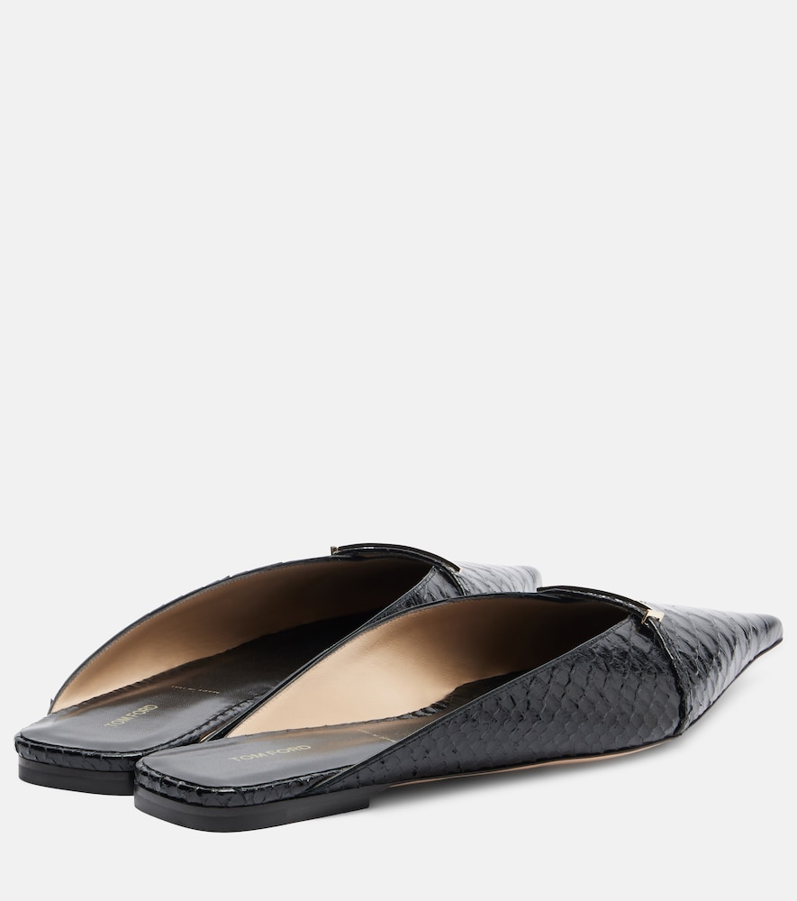  Tom Ford Tom Ford T Icon Croc-effect Leather Sandals 