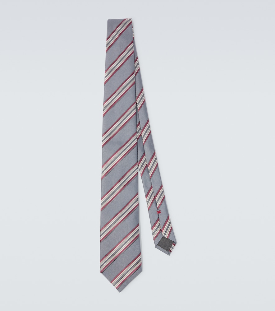 Brunello Cucinelli Striped silk twill tie