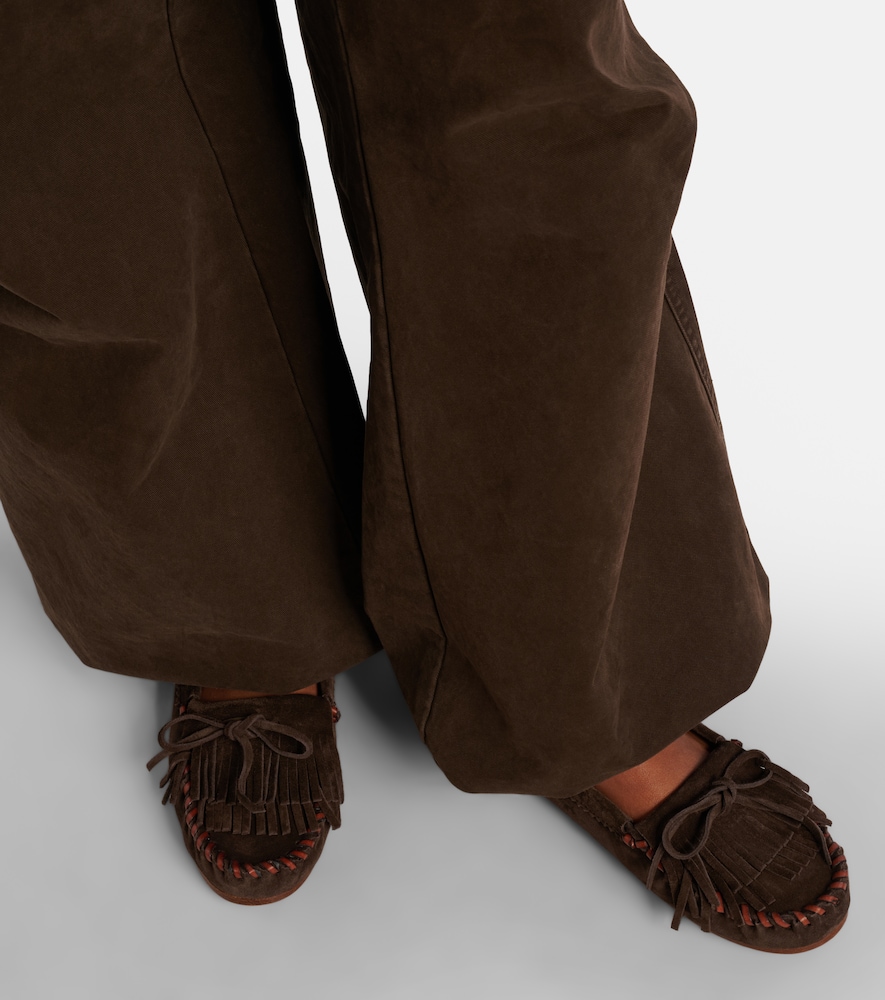 Paris Texas Indiana tasseled suede loafers