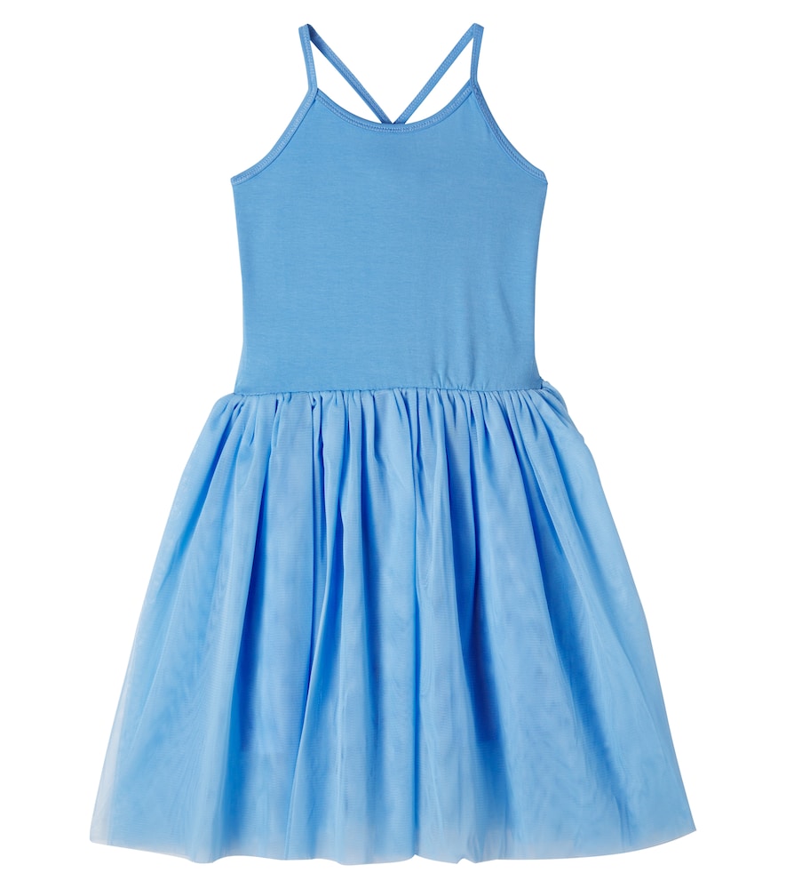 Molo Blue Citrona Cotton And Tulle Dress Y 11/12 - Mytheresa