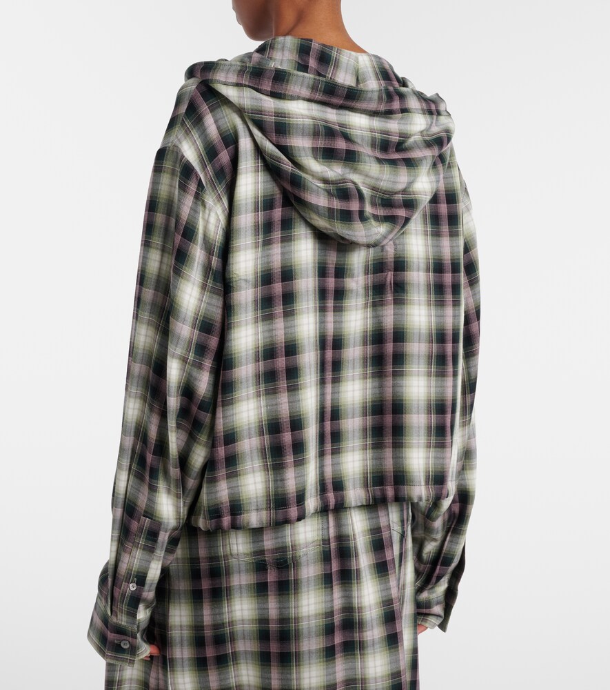  Acne Studios Acne Studios Sip Checked Cropped Overshirt 