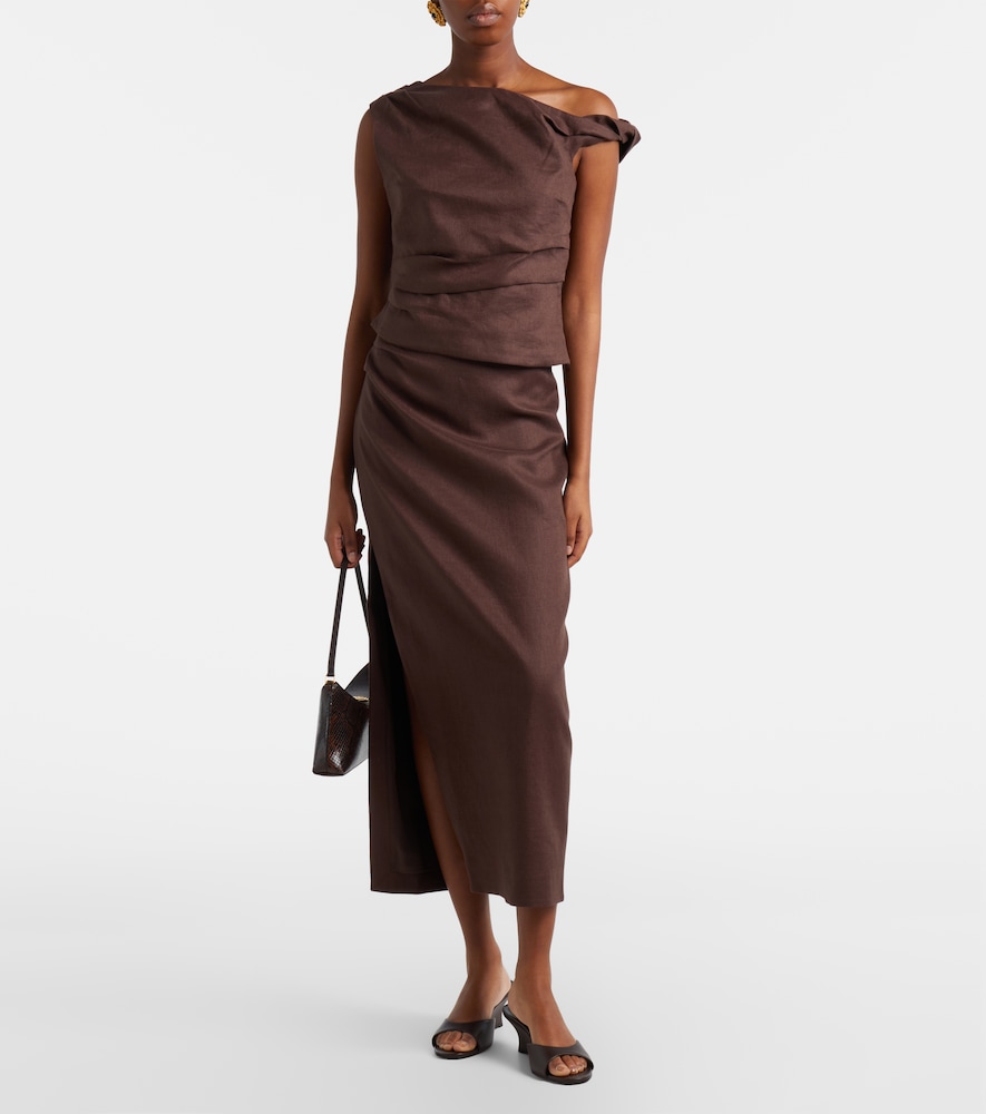  Sir Sir Linen Midi Skirt 