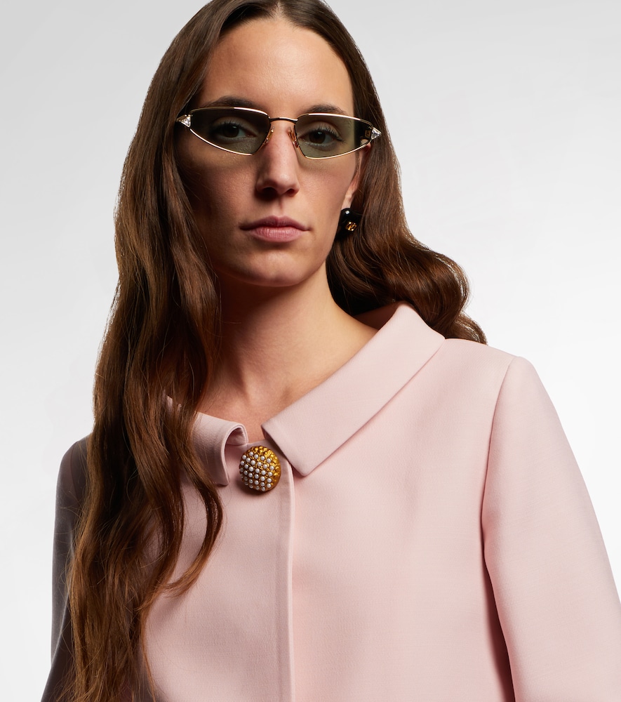  Valentino Valentino Cat-eye-sonnenbrille Vlogo Mit Kristallen 
