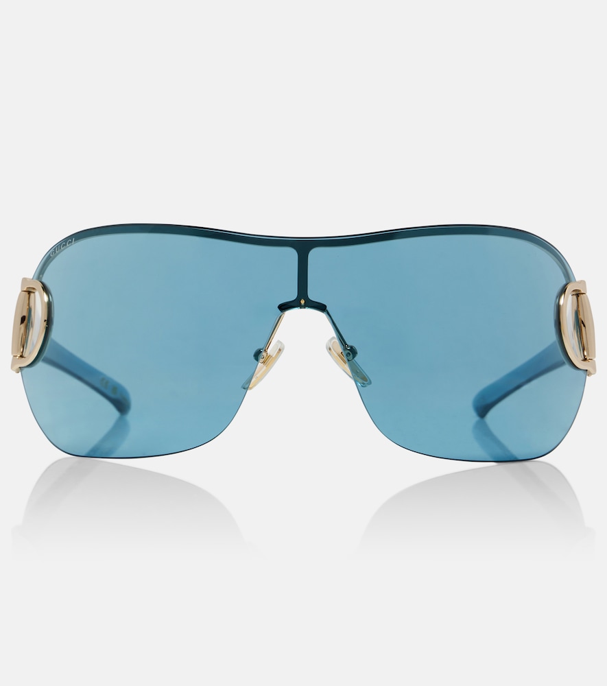Gucci Half Horsebit shield sunglasses