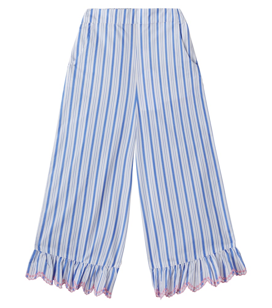 Louise Misha Loukini Striped Ruffled Cotton Pants