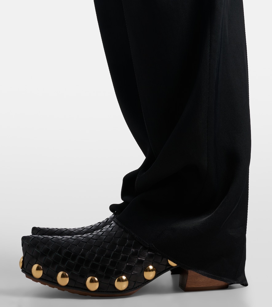Bottega Veneta Gondola Intrecciato studded leather clogs