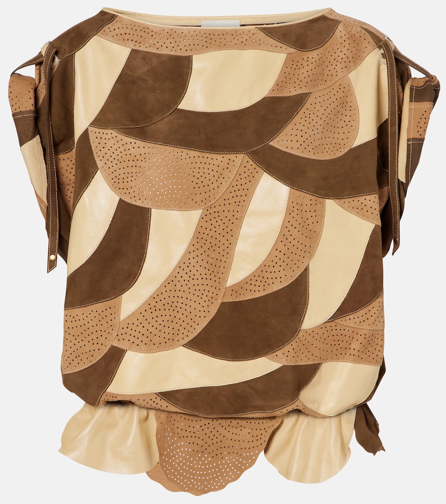 Isabel Marant Dalmy perforated suede top