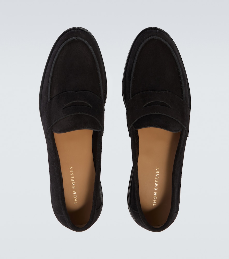  Thom Sweeney Thom Sweeney Suede Penny Loafers 