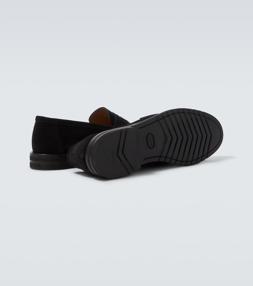 Thom Sweeney Thom Sweeney Suede Penny Loafers 