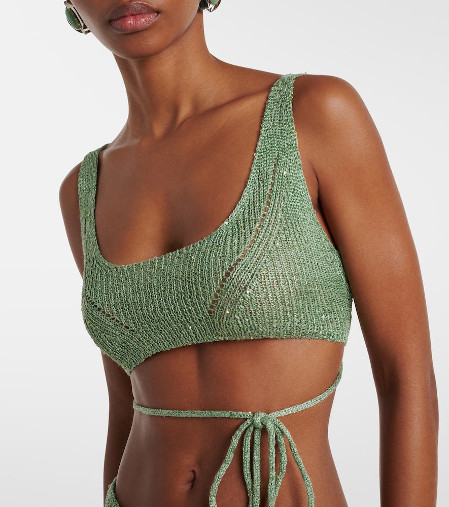  Bananhot Bananhot Alma Sequined Knitted Crop Top 