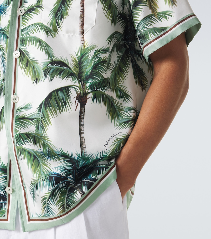  Dolce&gabbana Dolce&gabbana Printed Silk Twill Shirt 